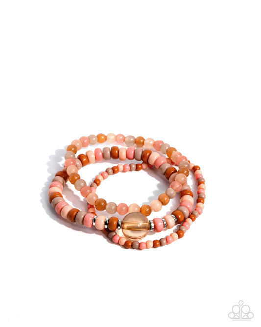 Seed Bead Stack - Orange